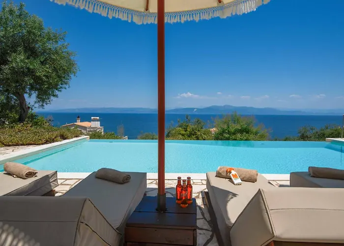 Villa Ionia With Pool And Sea View Gaios